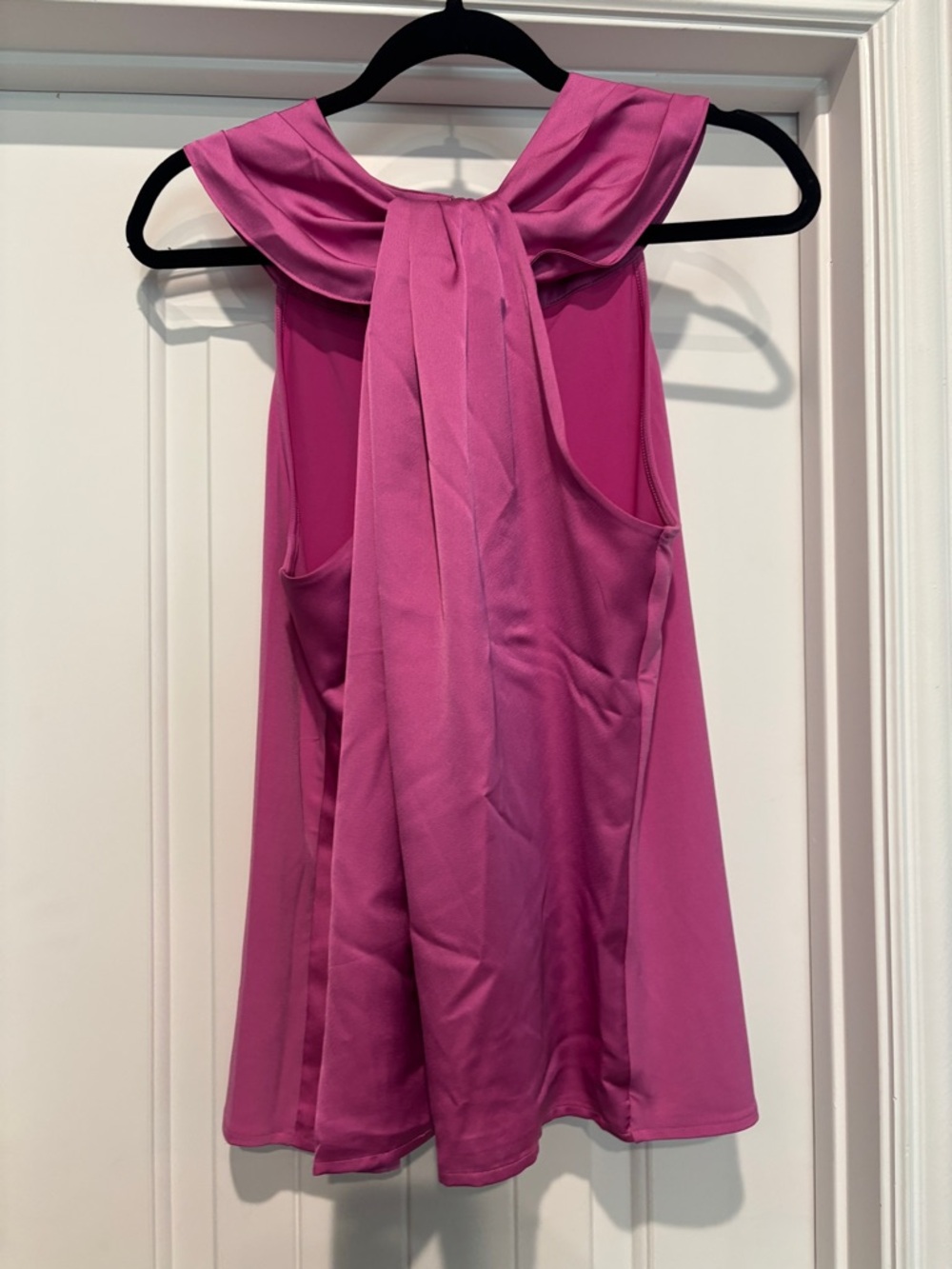 NWOT Ann Taylor Fuchsia Pink Twist Neck Sleeveless Top
